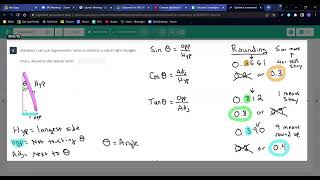 IM2 OLD Quiz 56 I can use trigonometric ratios to solve for a side in right triangles.