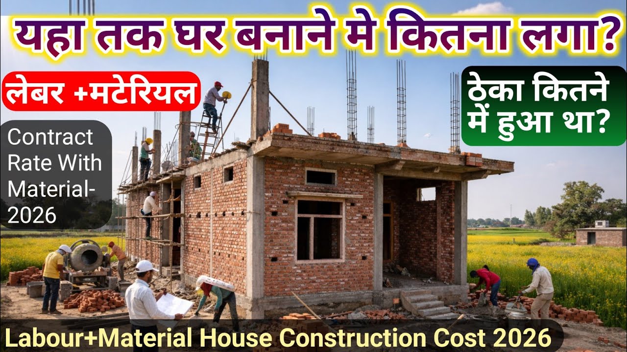 House construction cost 2026 in india labour+material | लेबर मटेरियल ...