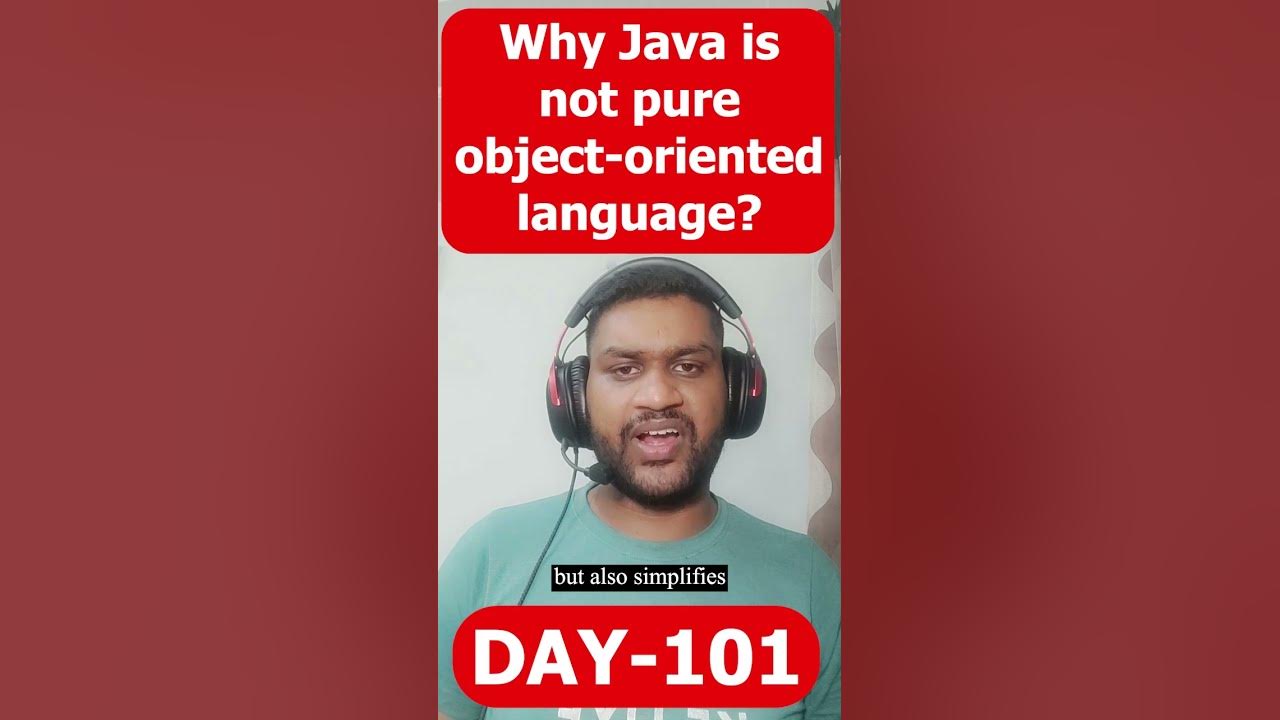 Why Java is not pure object oriented language? #java #interview # ...