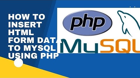 How to insert data into mysql from an html form using php