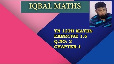 TN 12TH MATHS EXERCISE 1.6 Q.NO.2 CHAPTER-1 APPLICATIONS OF MATRICES AND DETERMINANTS