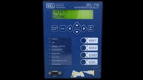 SEL-710 Motor protection relay Navigation, parameter settings, alarm/ fault/led reset, password