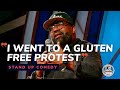 I went to a gluten free protest  comedian dave helem  chocolate sundaes standup comedy