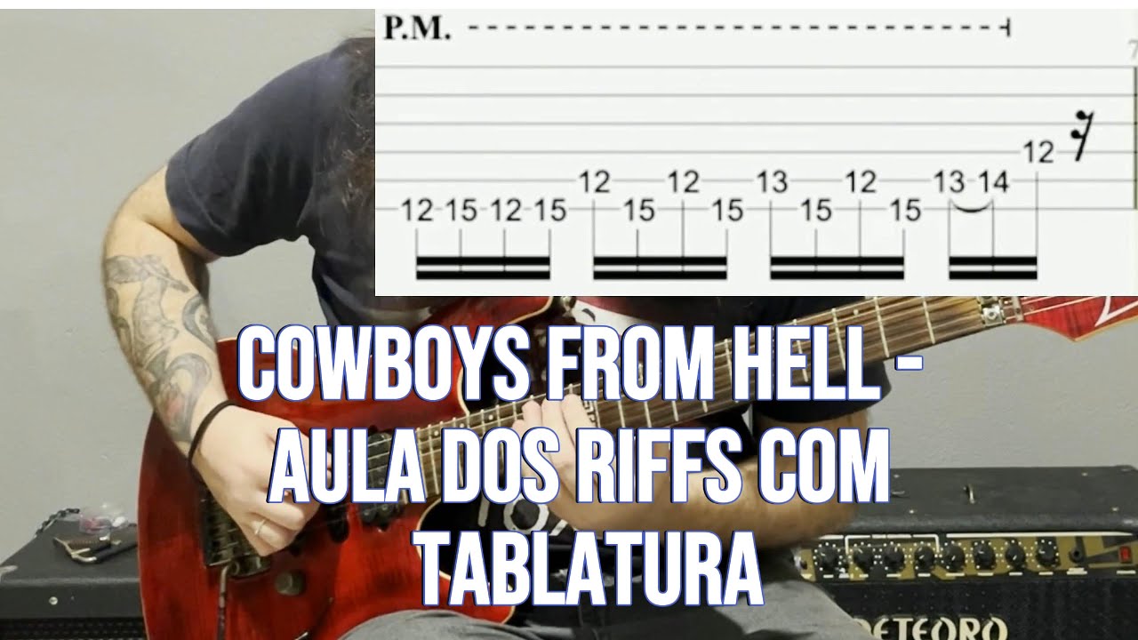 Cowboy Riffs Cowboys From Hell - Aula dos riffs + Tablatura - YouTube