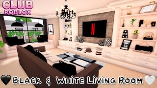 Cosy Black & White Living Room ? || Speed Build || Club Roblox