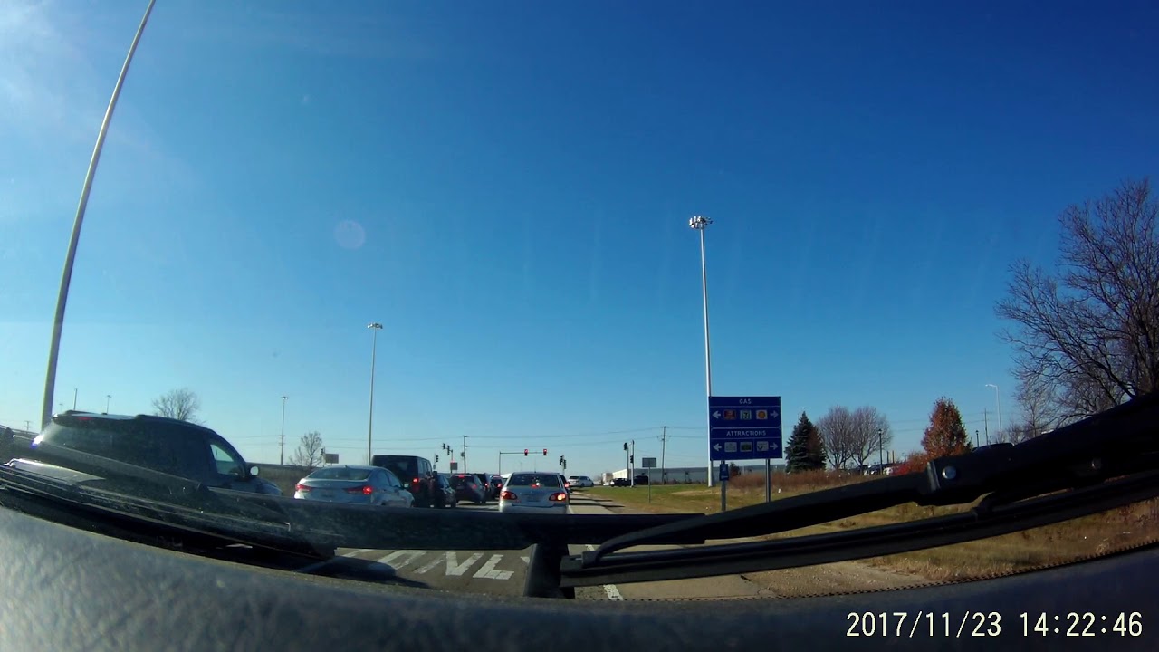 IL Interstate 55 south exit 263 interchange high mast streetlights
