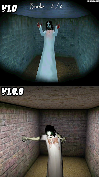 Slendrina The Cellar v1.0 Ending Vs Slendrina The Callar v1.8.8 Ending #shorts