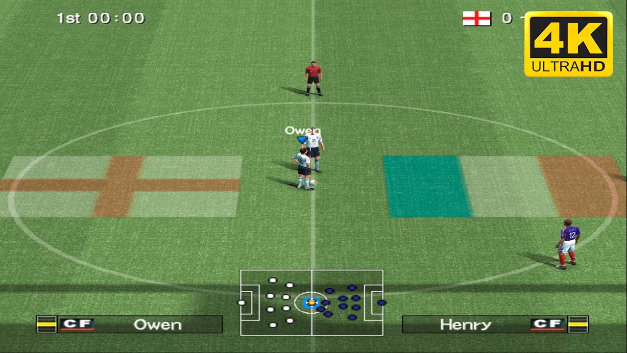 Pro Evolution Soccer 2006 - Англия против Франции | Геймплей на PS2 в HD качестве