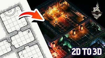 2D to 3D Dungeon Map in TaleSpire  +  New visual reference mod! 🗺️