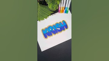 💙Bubble Name Art #art #nameart #name #handwriting #trending #shorts #ytshorts #satisfying #drawing