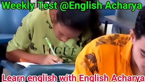 Regular Test ⏳️ll Learn English with English Acharya