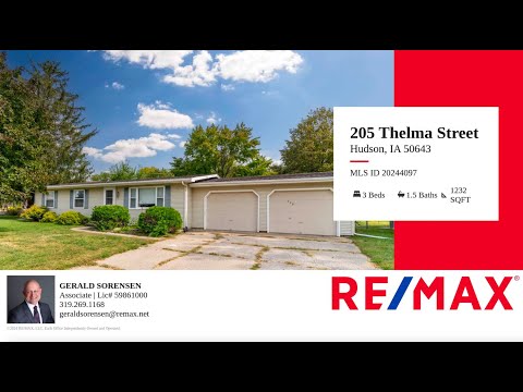 205 Thelma Street, Hudson, IA home video tour