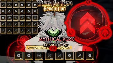 Crafting Mythical Perks With All My Legendarys In AoT:Revolution