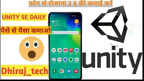 Unity 250$ Self Click Earning Full Tutorial In One Video