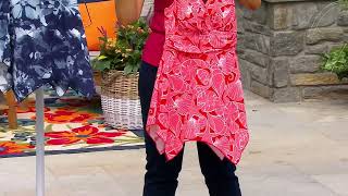 Denim & Co. Beach V-Neck Handkerchief Hem Swim Dress on QVC
