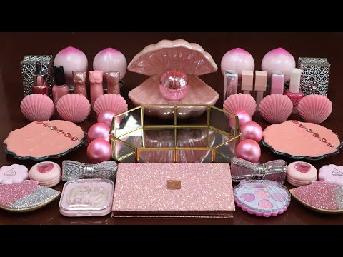 Mixing&amp;<strong>quot</strong>;PINK&amp;<strong>quot</strong>; Eyeshadow and Makeup,parts,glitter Into <strong>Slime</strong>!Satisfying <strong>Slime</strong> Video!★ASMR★