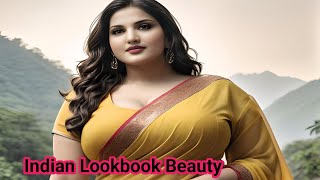 4K Ai Art Lookbook - Indian Saree Fashion - Plus Size Model Epi - 18