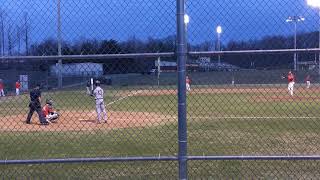 Jayden Nixon single to left center off of JMU commit, Joe Vogatsky.