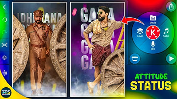 Full screen different attitude status video editing in kinemaster