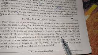 Evil of Dowry System paragraph essay class12 ncert haryanaboard cbse pgt english grammar