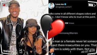 Reginae Carter And Ar’mon Warren So Called “BROKE UP” Ar’mon apologizes 😢👀