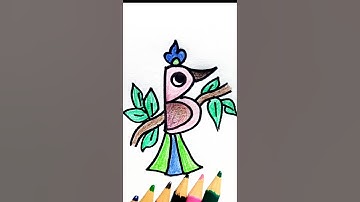Learn the Secret Method to Draw a Bird Like a Pro!#shorts #kids #art #challenge