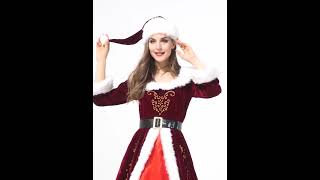 Santa Claus Cosplay Christmas Queen Costume Adult Sexy Women Cosplay Girls Costume