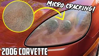 Attempting to remove Microcracking on a 2006 Corvette | Headlight Restoration
