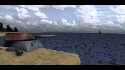 C&C Tiberian Dawn - Gunboad Blowing Up Turret