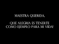 Canción a Mi Maestra