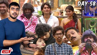 🔴Live Day 58 Modern vs Retro Task 🎬 | Paru–Kamu–Aurora Love Triangle Ends? 💔 Bigg Boss 9 Live Review