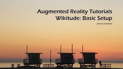 Wikitude: Basic Setup