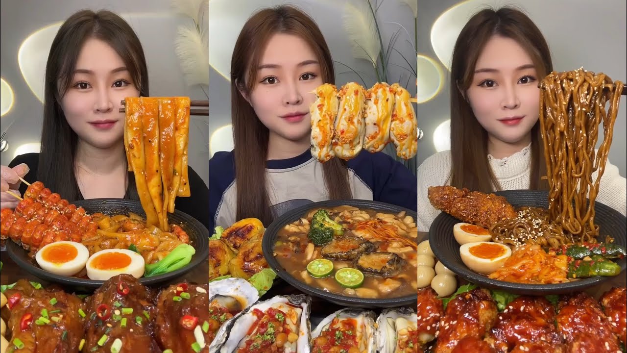 Chinese Food Asmr/ Mukbang Eating Show | Soslu Çin Yemekleri Yeme🌶 🥵😋