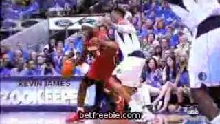 MUST SEE Lebron James DUNKS on Ian Mahinmi  SLOW MO  NBA FINALS Heat vs Mavericks Game 3