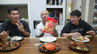 MUKBANG KEPITING + KERUPUK BABI  PALING ENAK SE INDONESIA ft @ybrap