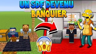 UN SDF DEVENU BANQUIER ! COURT MÉTRAGE MINECRAFT FILM RP SDF DEVENU RICHE