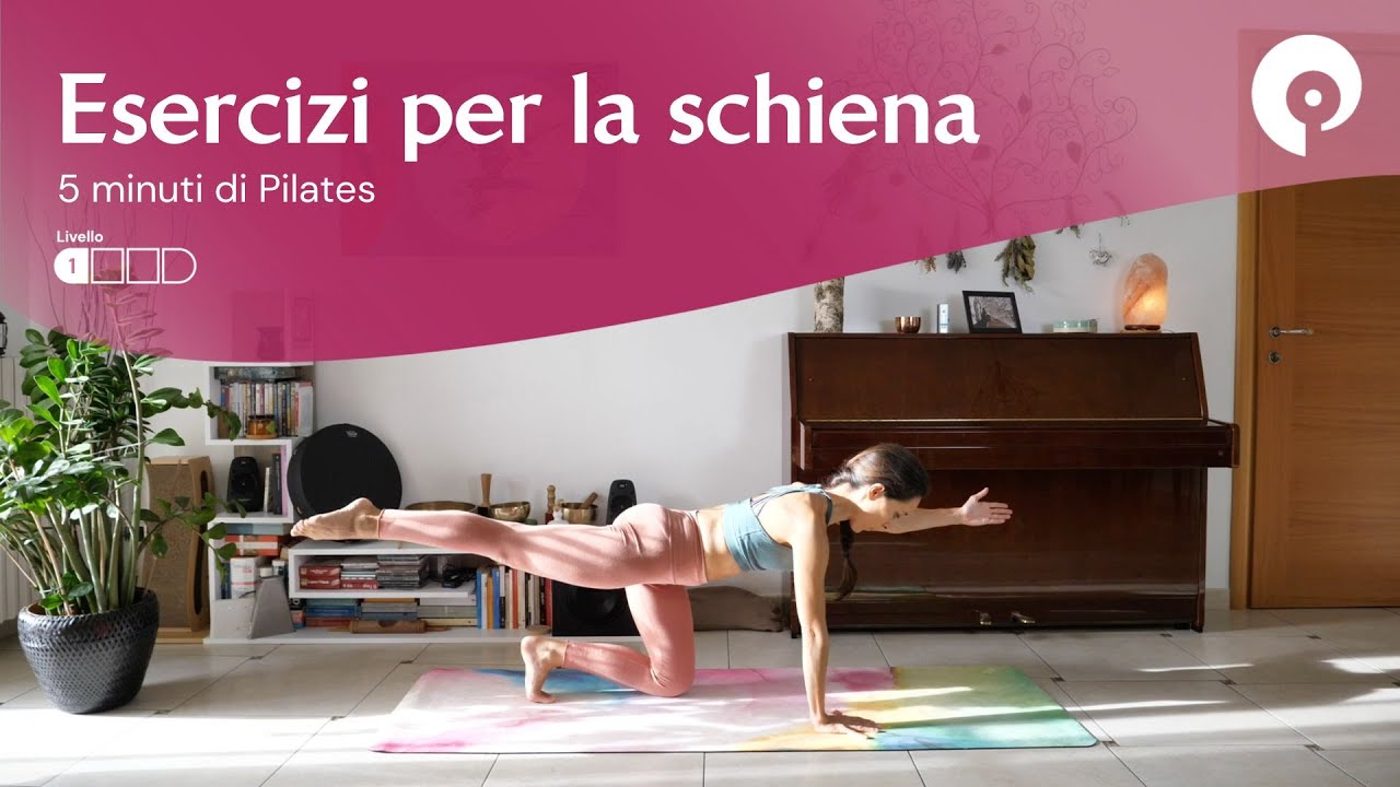 Esercizi di Pilates per la schiena | 5 minuti di Pilates - YouTube
