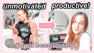 How to BE PRODUCTIVE When You At Stuck AT HOME! Daily Routine for Productivity 2020 + Daily Habits