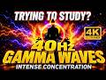 40Hz Gamma Waves for Intense Concentration and Productivity