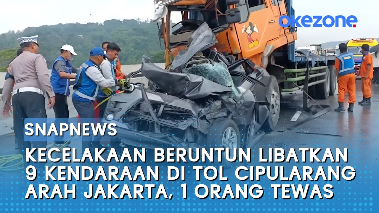 Kecelakaan Beruntun Libatkan 9 Kendaraan di Tol Cipularang Arah Jakarta, 1 Orang Tewas