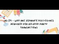 IAS 24 - Related Parties ( Need for Disclosures )