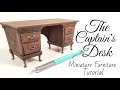 The Captains Desk (FREE Pattern) Miniature Desk with working Drawers