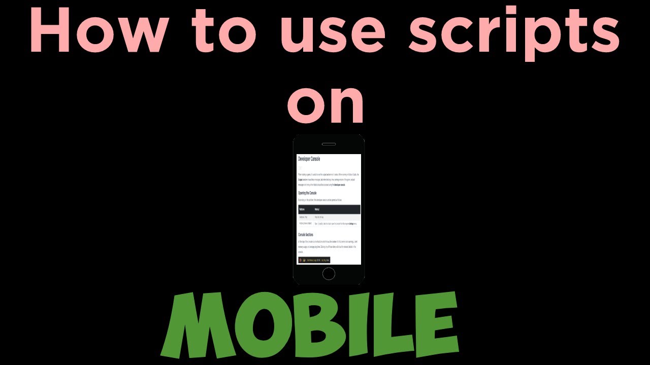 script for roblox mobile