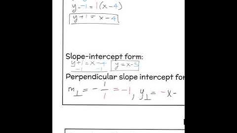 Writing equations of parallel and perpendicular lines PART 1