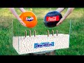 Experiment: Giant Balloons of Coca Cola & Fanta VS Mentos