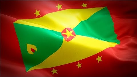 Grenada waving flag. National 3d Caribbean flag waving. Sign of Grenadian‎. Grenada flag Full HD