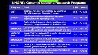 Overview of NHGRI Genomic Medicine Programs - Teri Manolio Content