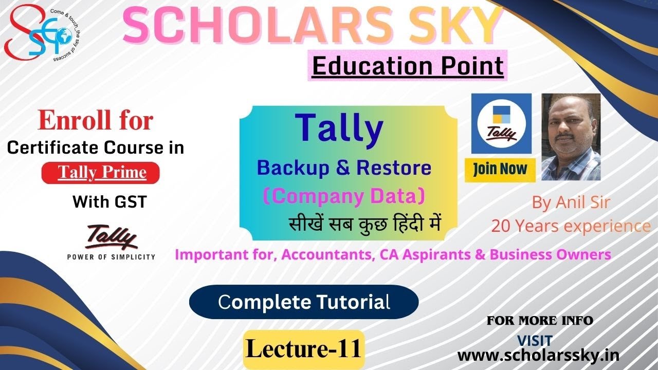 Tally Data Backup aur Restore Kaise Kare | Step by Step Hinglish Tutorial