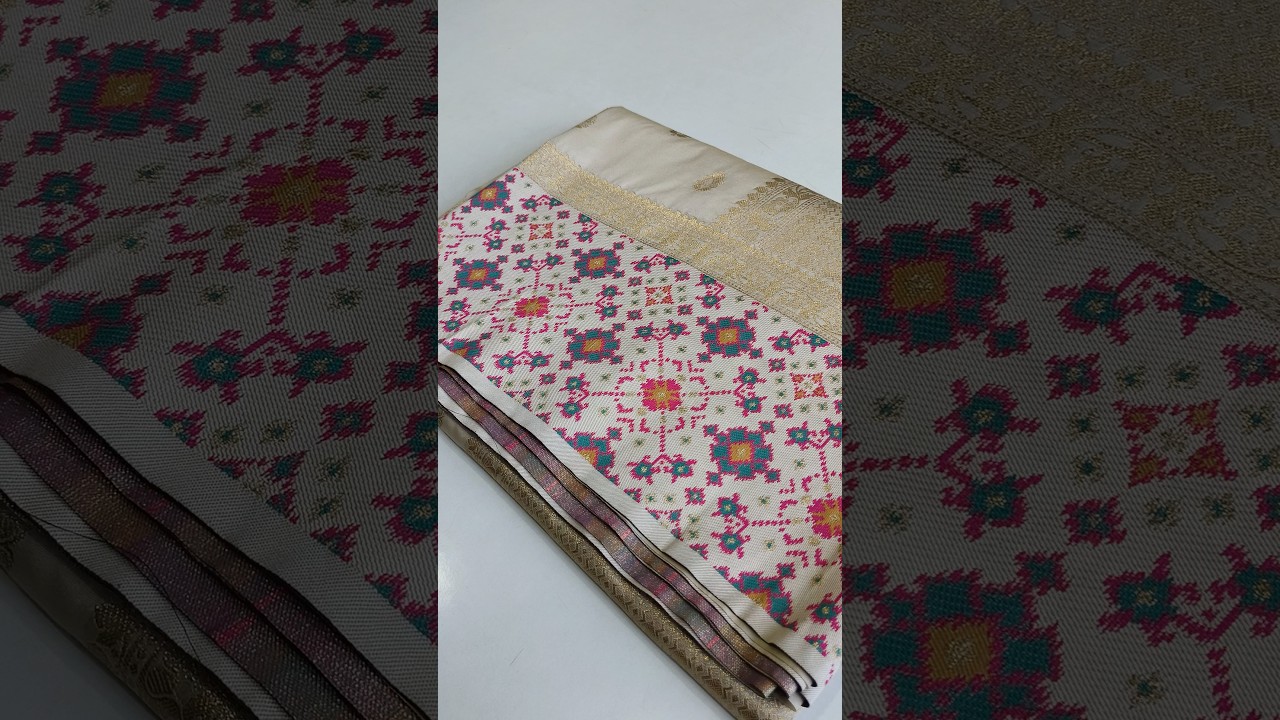 Pure Soft Silk Patola Meenakari Border Saree