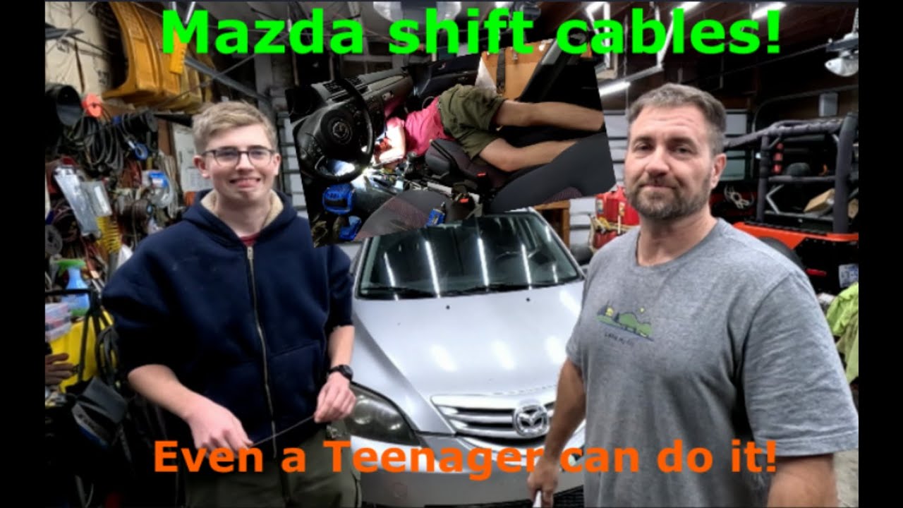 Mazda 3 Manual Transmission shift cable replacement.  Good times